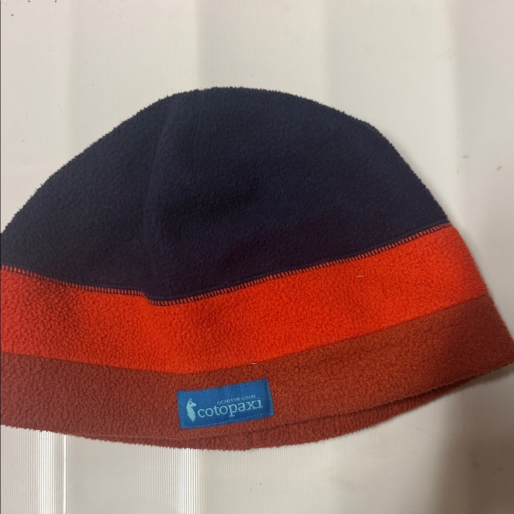 Cotopaxi Kids' Navy and Orange Fleece Hat